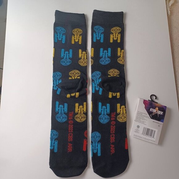Star Trek Crew Socks NEW Size Mens 6-12 Novelty -1 Pair -Quirky -Logo -Trekkie - Picture 6 of 9
